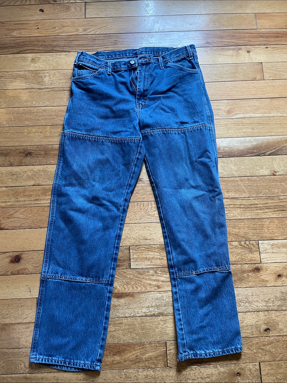 Men's Blue Denim Jeans - Classic Straight Fit